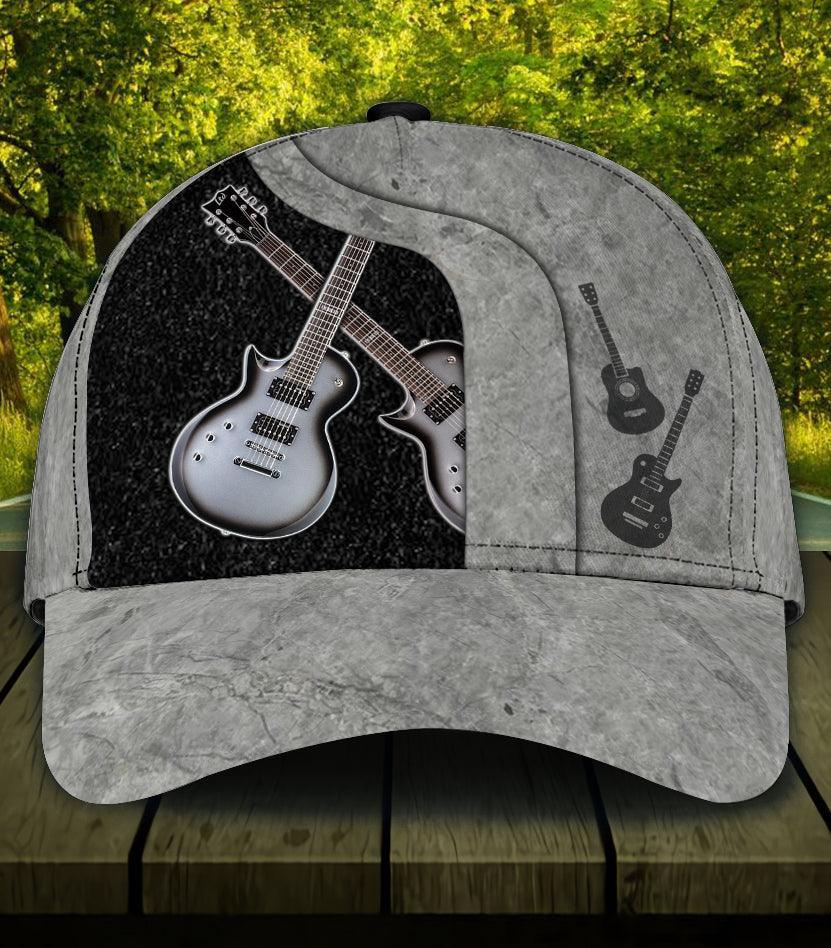 Personalized Guitar Classic Cap, Personalized Gift for Music Lovers, Guitar Lovers Trucker Hats Custom Hats Gifts For Men & Women