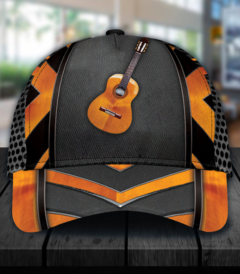 Personalized Guitar Classic Cap, Personalized Gift for Music Lovers, Guitar Lovers Trucker Hats Custom Hats Gifts For Men & Women