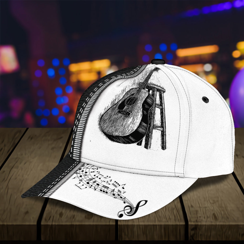Personalized Guitar Classic Cap, Personalized Gift for Music Lovers, Guitar Lovers Trucker Hats Custom Hats Gifts For Men & Women