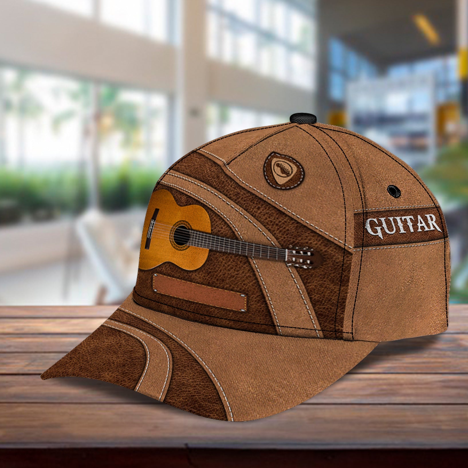 Personalized Guitar Classic Cap, Personalized Gift for Music Lovers, Guitar Lovers Trucker Hats Custom Hats Gifts For Men & Women