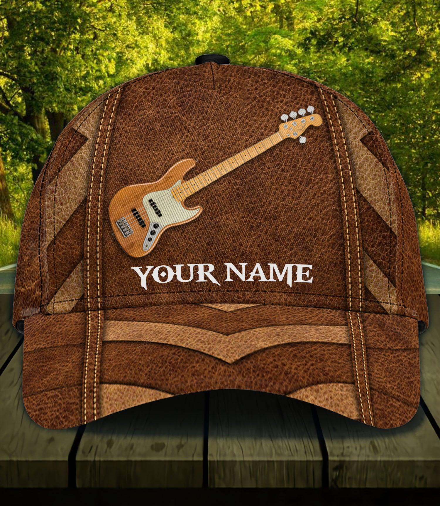 Personalized Guitar Classic Cap, Personalized Gift for Music Lovers, Guitar Lovers Trucker Hats Custom Hats Gifts For Men & Women