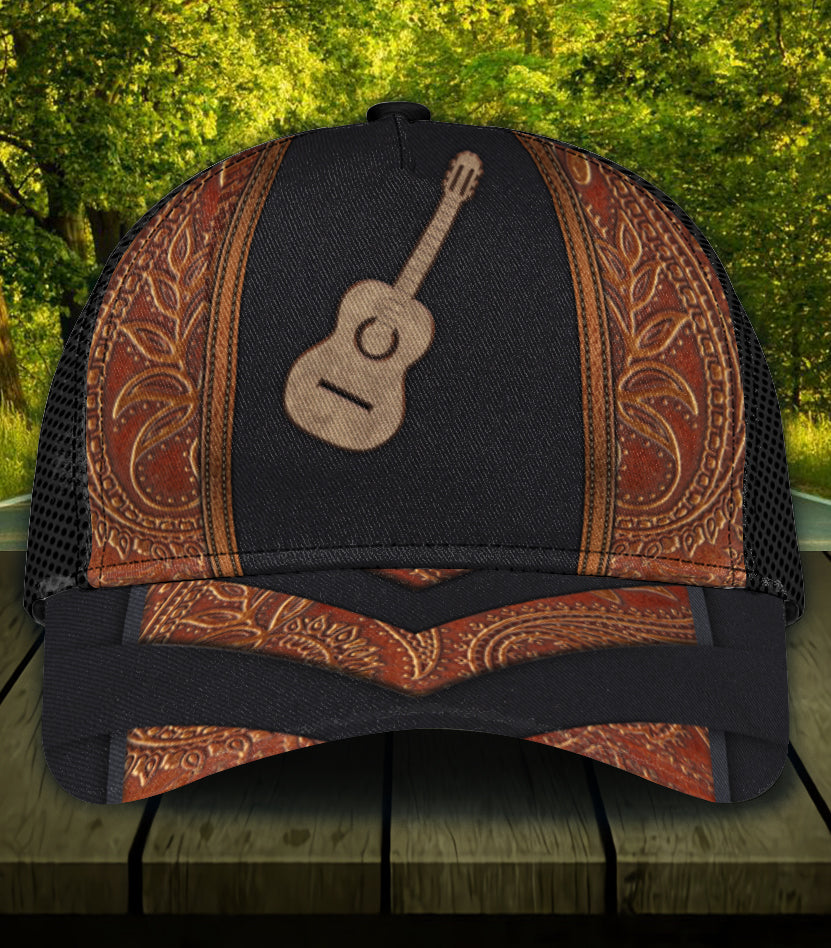 Personalized Guitar Classic Cap, Personalized Gift for Music Lovers, Guitar Lovers Trucker Hats Custom Hats Gifts For Men & Women