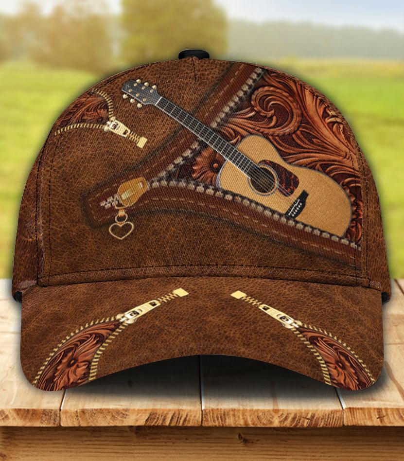 Personalized Guitar Classic Cap, Personalized Gift for Music Lovers, Guitar Lovers Trucker Hats Custom Hats Gifts For Men & Women