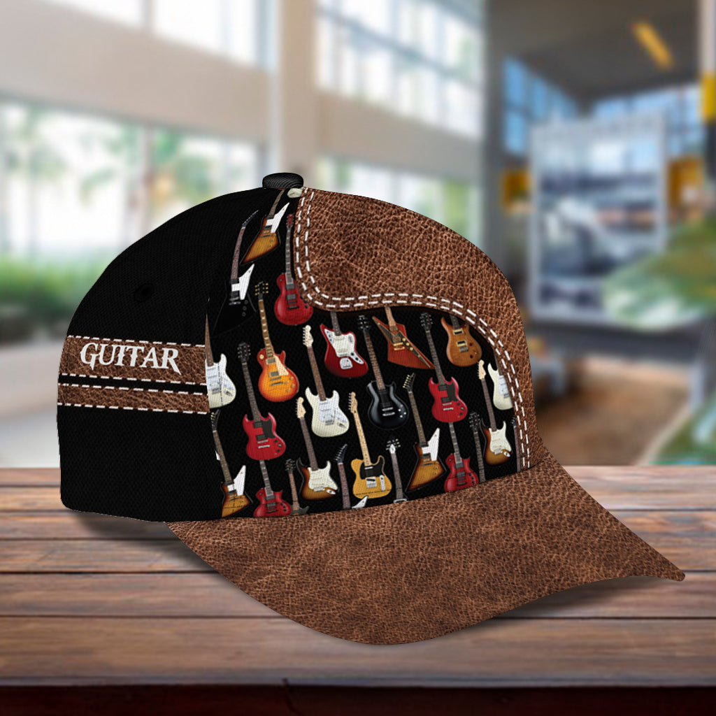 Personalized Guitar Classic Cap, Personalized Gift for Music Lovers, Guitar Lovers Trucker Hats Custom Hats Gifts For Men & Women