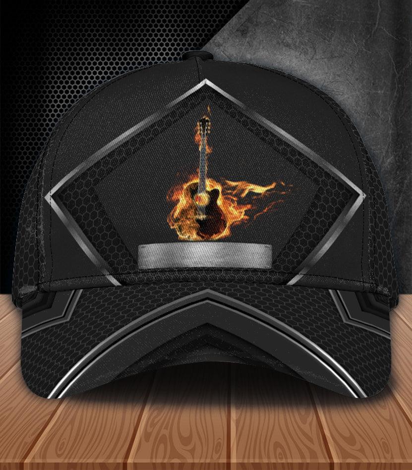 Personalized Guitar Classic Cap, Personalized Gift for Music Lovers, Guitar Lovers Trucker Hats Custom Hats Gifts For Men & Women