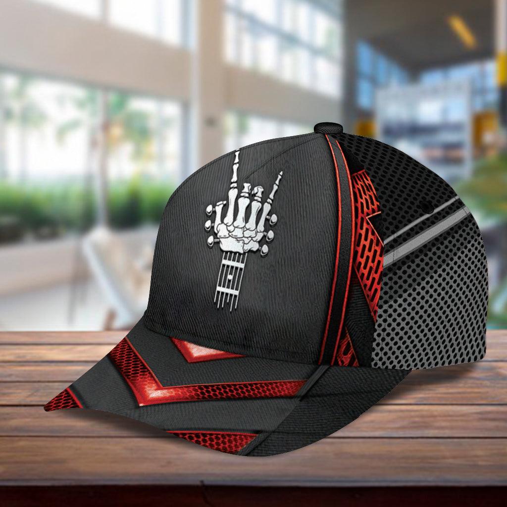 Personalized Guitar Classic Cap, Personalized Gift for Music Lovers, Guitar Lovers Trucker Hats Custom Hats Gifts For Men & Women
