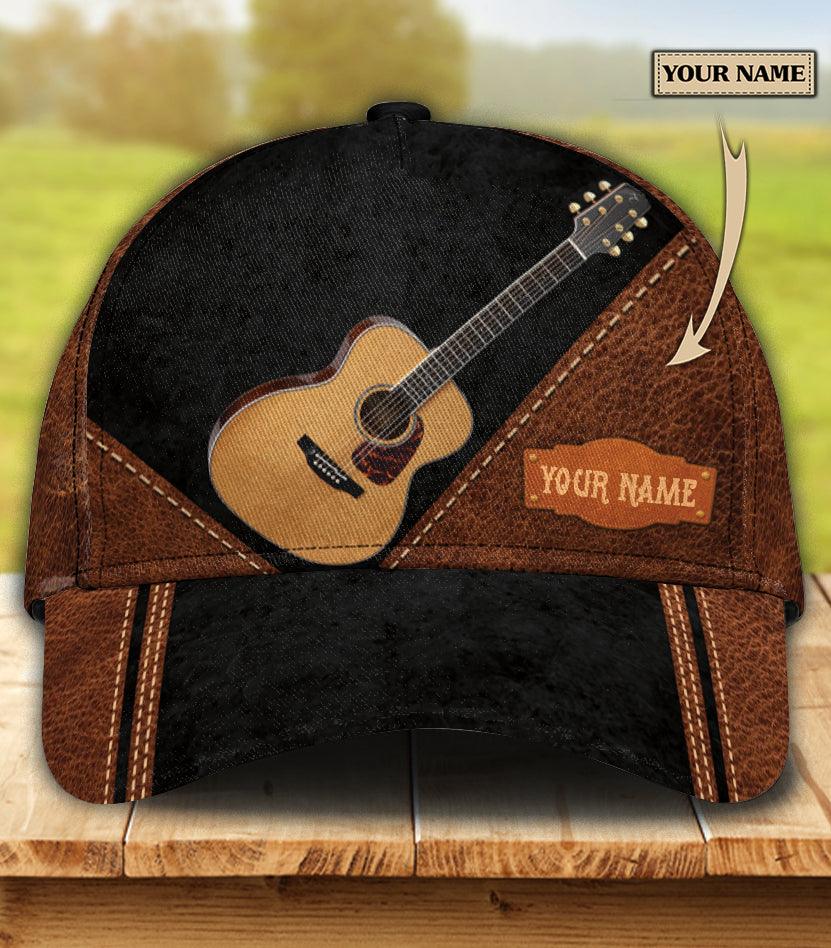 Personalized Guitar Classic Cap, Personalized Gift for Music Lovers, Guitar Lovers Trucker Hats Custom Hats Gifts For Men & Women