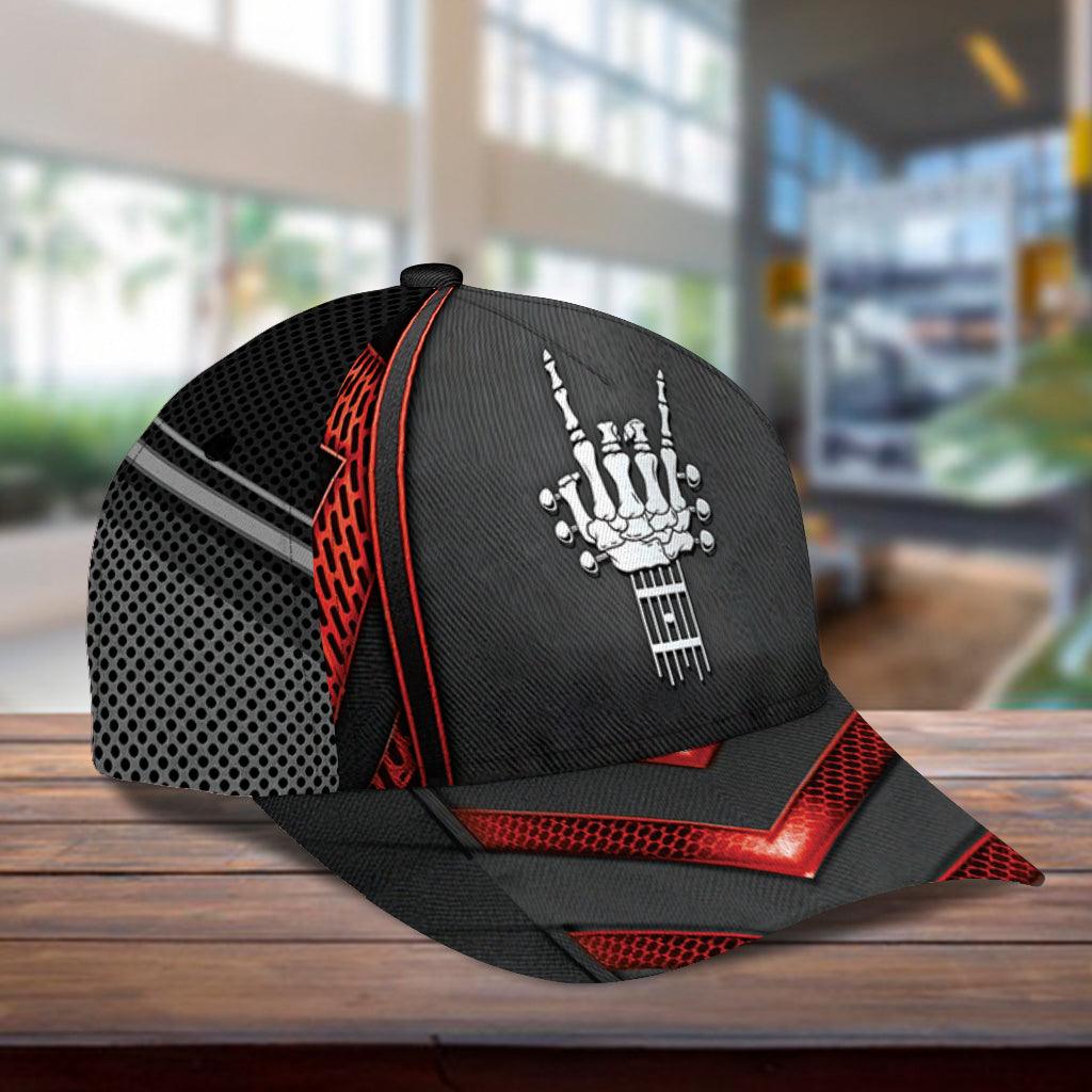 Personalized Guitar Classic Cap, Personalized Gift for Music Lovers, Guitar Lovers Trucker Hats Custom Hats Gifts For Men & Women