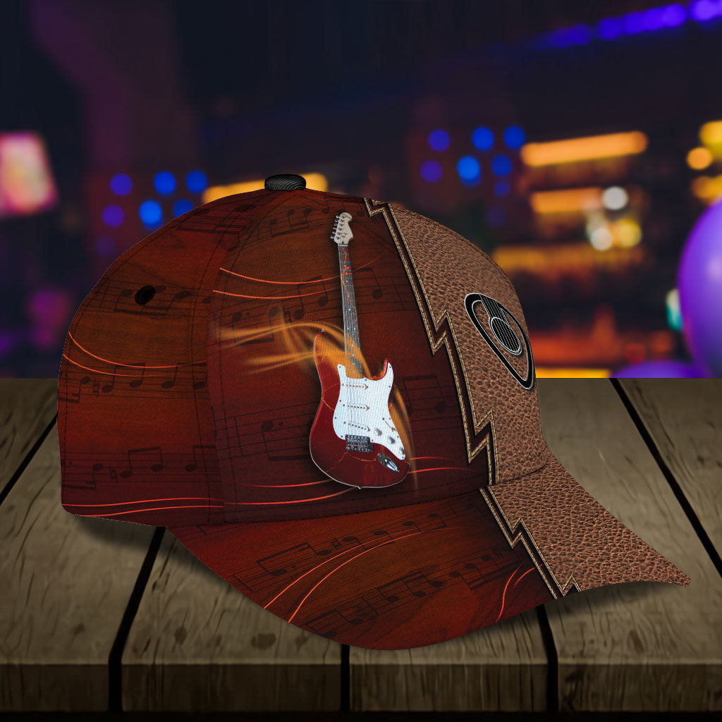 Personalized Guitar Classic Cap, Personalized Gift for Music Lovers, Guitar Lovers Trucker Hats Custom Hats Gifts For Men & Women