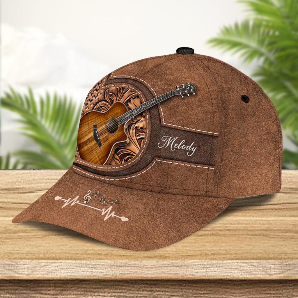 Personalized Guitar Classic Cap, Personalized Gift for Music Lovers, Guitar Lovers Trucker Hats Custom Hats Gifts For Men & Women