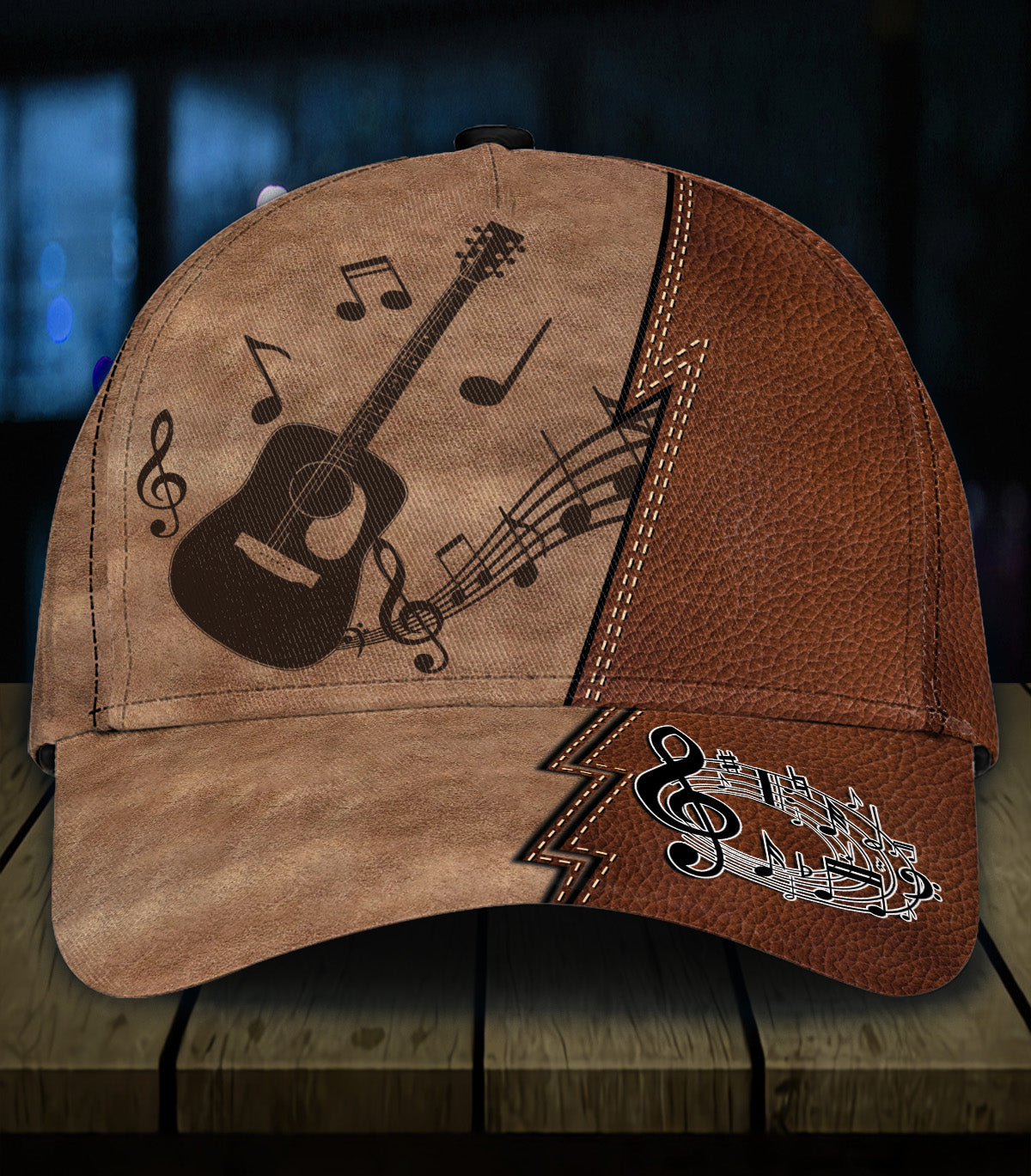 Personalized Guitar Classic Cap, Personalized Gift for Music Lovers, Guitar Lovers Trucker Hats Custom Hats Gifts For Men & Women