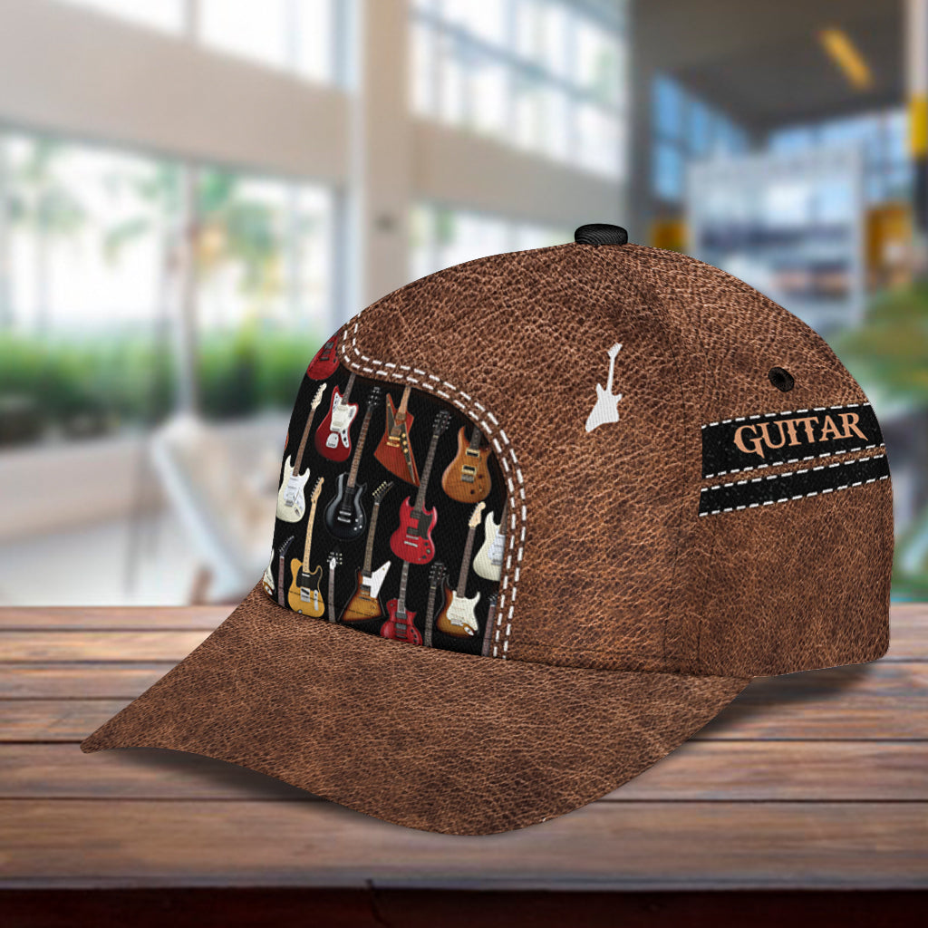 Personalized Guitar Classic Cap, Personalized Gift for Music Lovers, Guitar Lovers Trucker Hats Custom Hats Gifts For Men & Women
