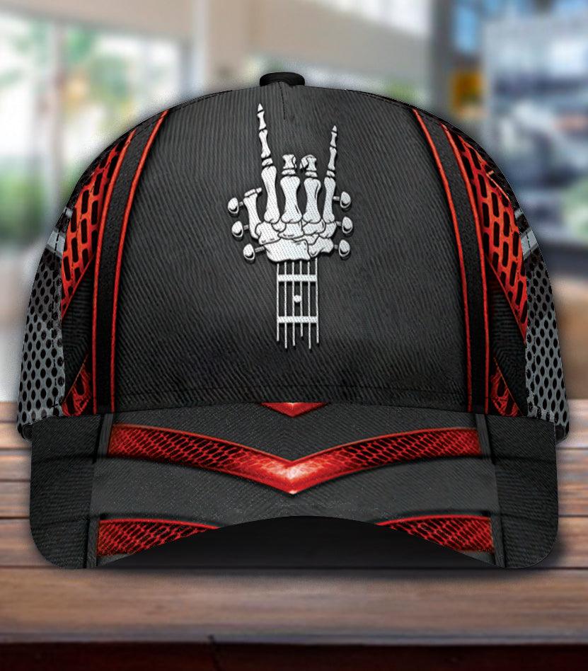 Personalized Guitar Classic Cap, Personalized Gift for Music Lovers, Guitar Lovers Trucker Hats Custom Hats Gifts For Men & Women