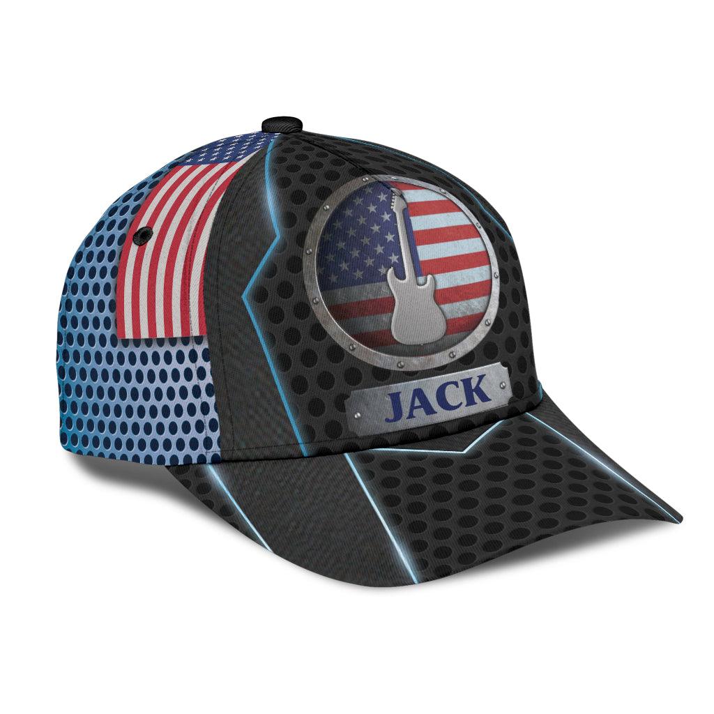 Personalized Guitar Classic Cap, Personalized Gift for Music Lovers, Guitar Lovers Trucker Hats Custom Hats Gifts For Men & Women