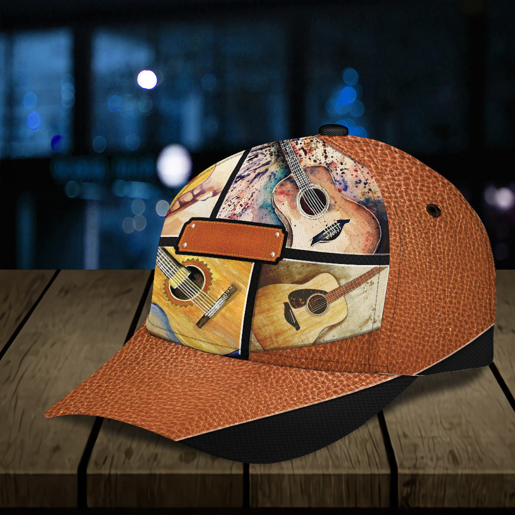 Personalized Guitar Classic Cap, Personalized Gift for Music Lovers, Guitar Lovers Trucker Hats Custom Hats Gifts For Men & Women