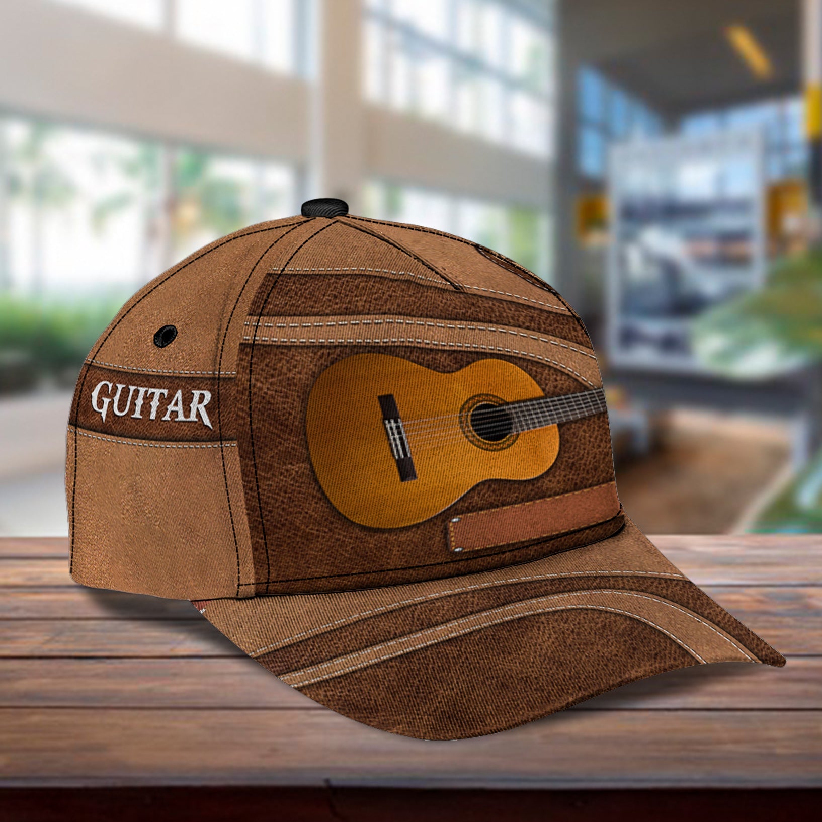 Personalized Guitar Classic Cap, Personalized Gift for Music Lovers, Guitar Lovers Trucker Hats Custom Hats Gifts For Men & Women