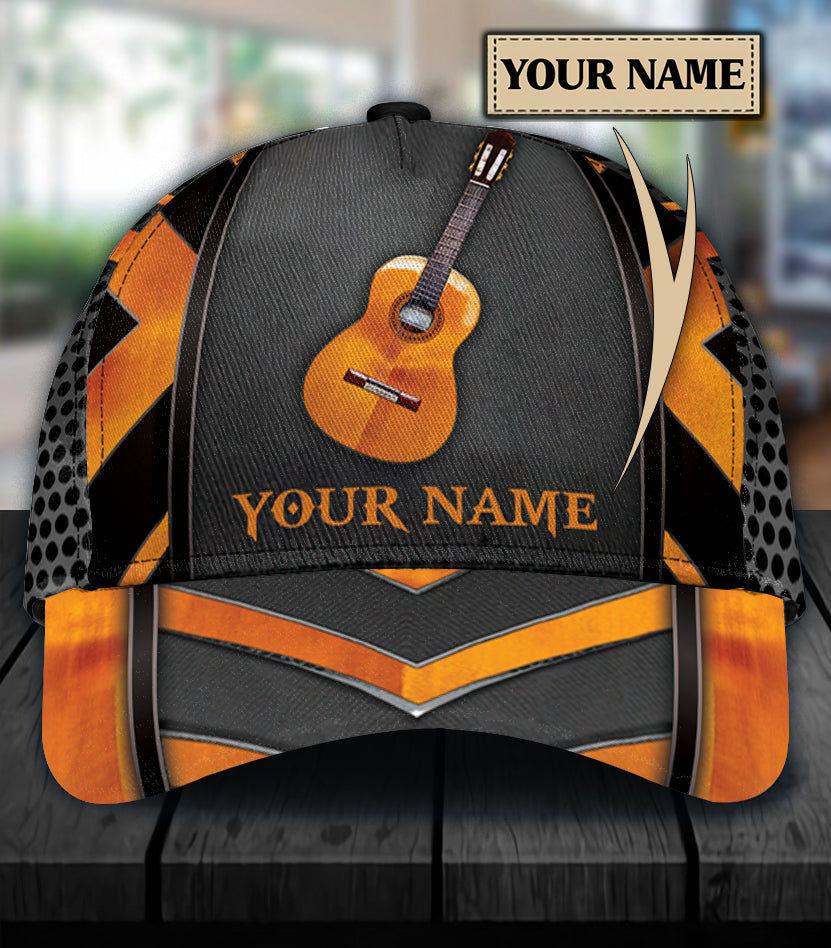 Personalized Guitar Classic Cap, Personalized Gift for Music Lovers, Guitar Lovers Trucker Hats Custom Hats Gifts For Men & Women