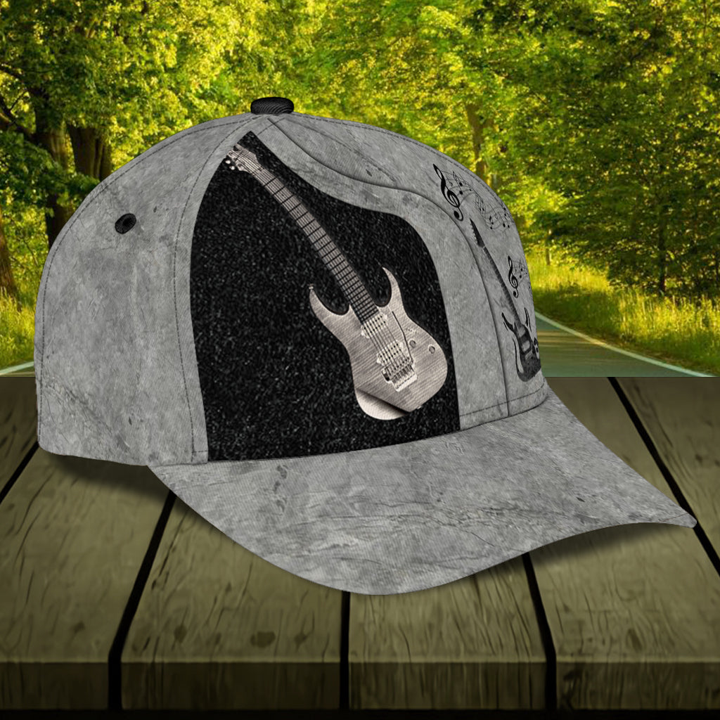Personalized Guitar Classic Cap, Personalized Gift for Music Lovers, Guitar Lovers Trucker Hats Custom Hats Gifts For Men & Women