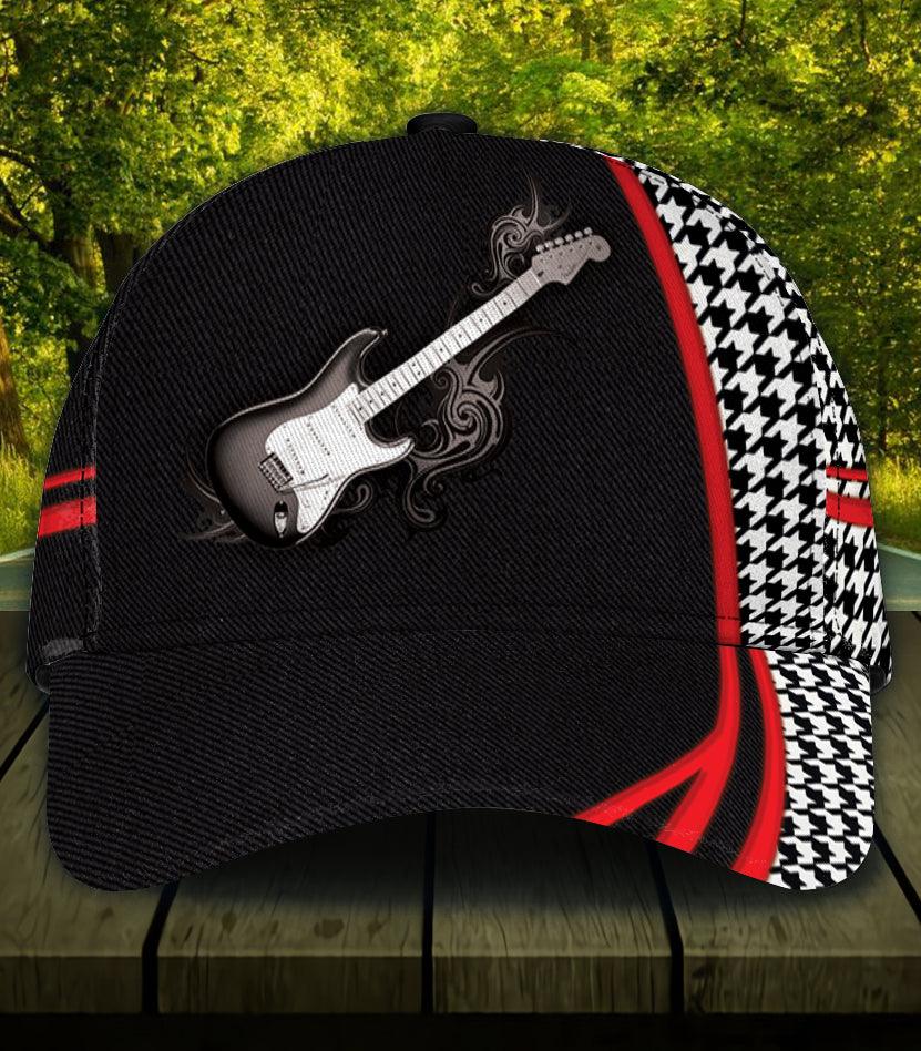 Personalized Guitar Classic Cap, Personalized Gift for Music Lovers, Guitar Lovers Trucker Hats Custom Hats Gifts For Men & Women