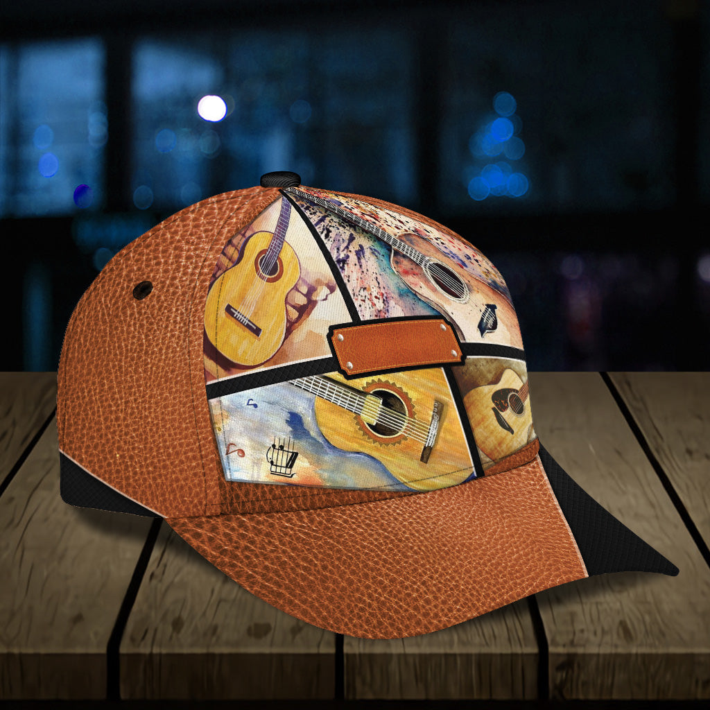 Personalized Guitar Classic Cap, Personalized Gift for Music Lovers, Guitar Lovers Trucker Hats Custom Hats Gifts For Men & Women