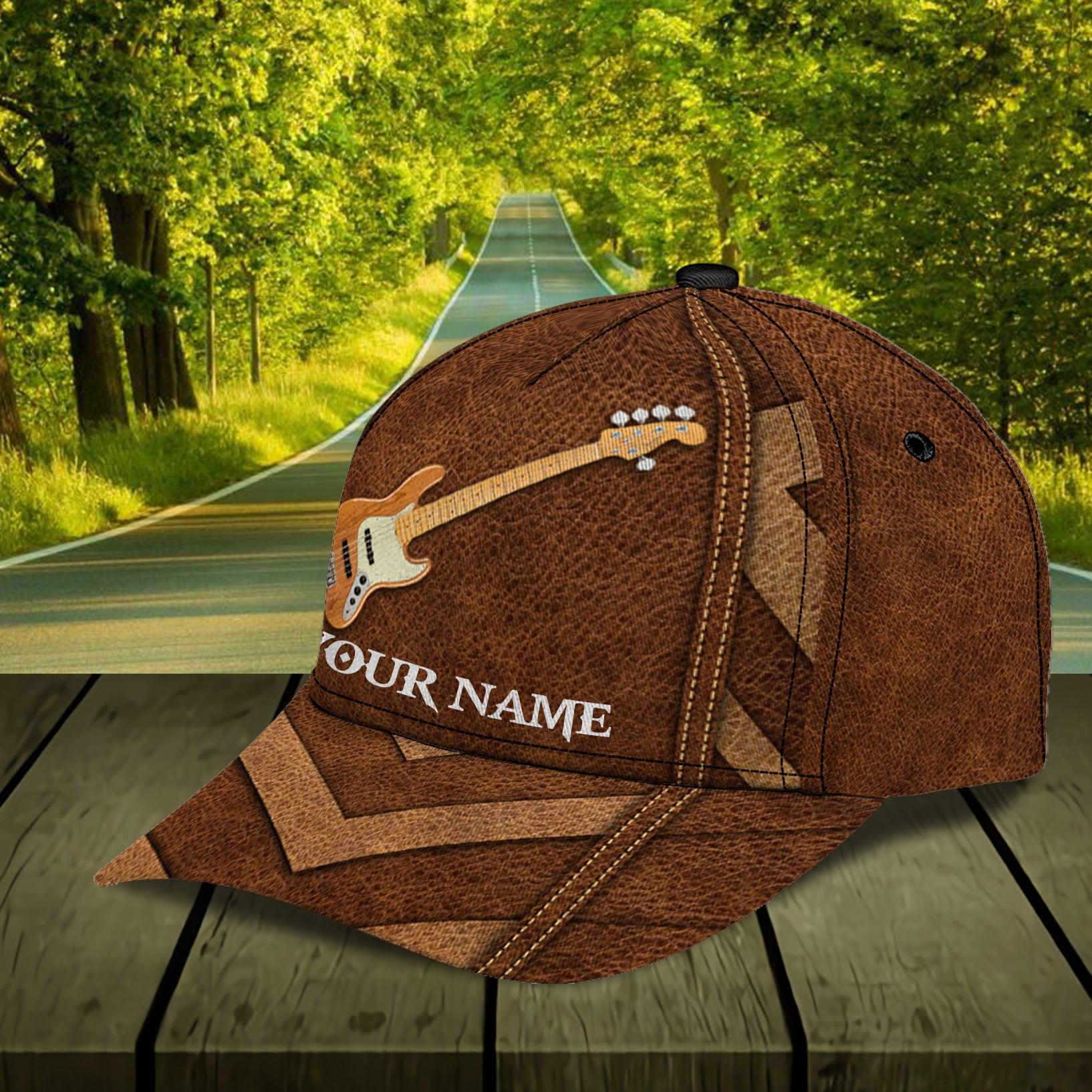 Personalized Guitar Classic Cap, Personalized Gift for Music Lovers, Guitar Lovers Trucker Hats Custom Hats Gifts For Men & Women