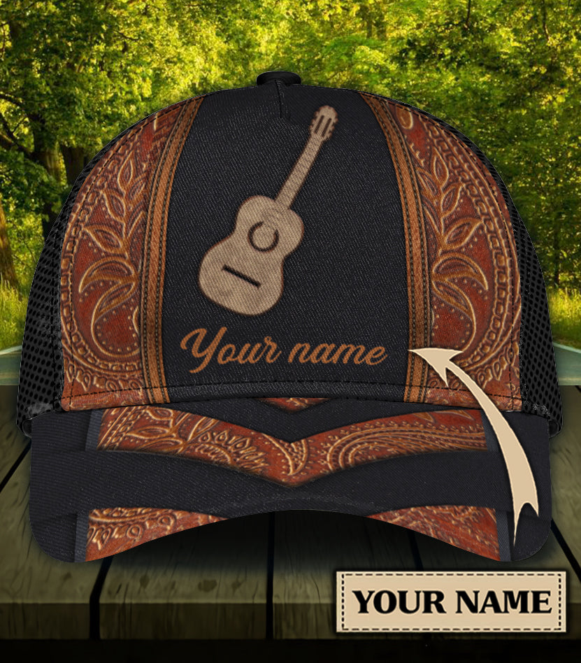 Personalized Guitar Classic Cap, Personalized Gift for Music Lovers, Guitar Lovers Trucker Hats Custom Hats Gifts For Men & Women