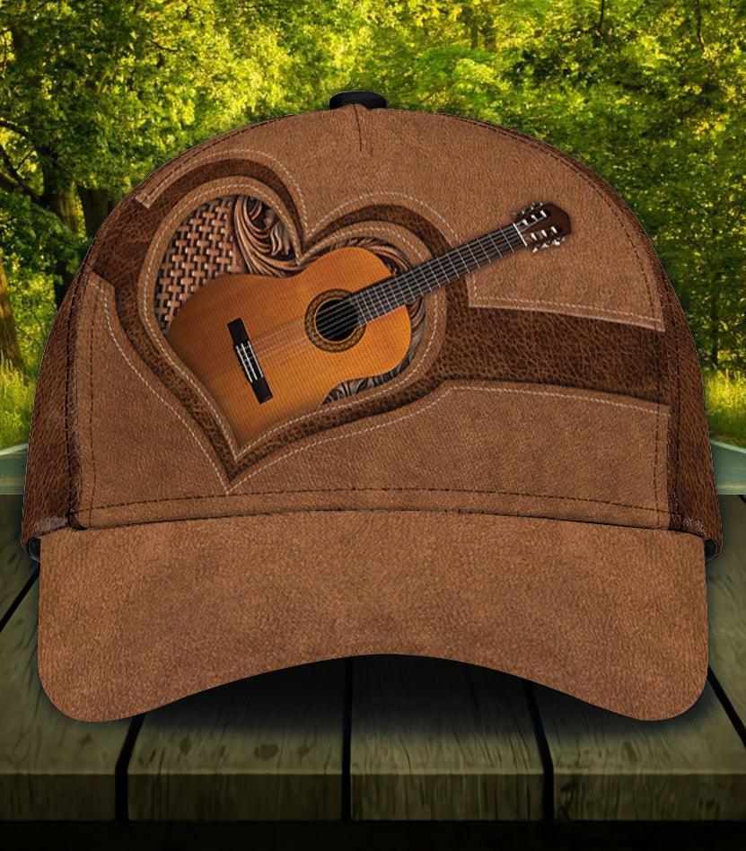 Personalized Guitar Classic Cap, Personalized Gift for Music Lovers, Guitar Lovers Trucker Hats Custom Hats Gifts For Men & Women