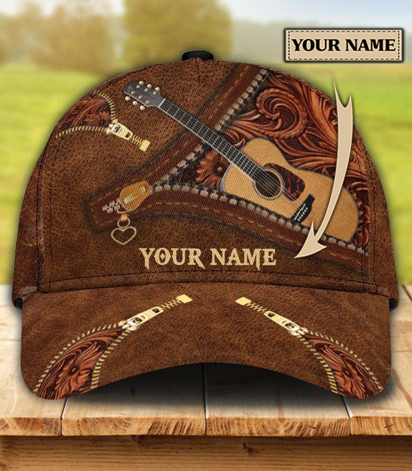 Personalized Guitar Classic Cap, Personalized Gift for Music Lovers, Guitar Lovers Trucker Hats Custom Hats Gifts For Men & Women