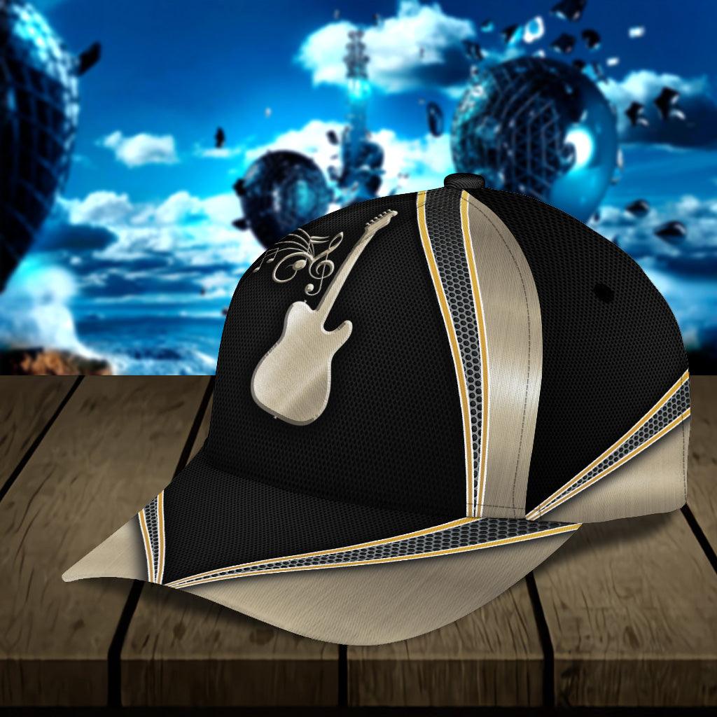 Personalized Guitar Classic Cap, Personalized Gift for Music Lovers, Guitar Lovers Trucker Hats Custom Hats Gifts For Men & Women
