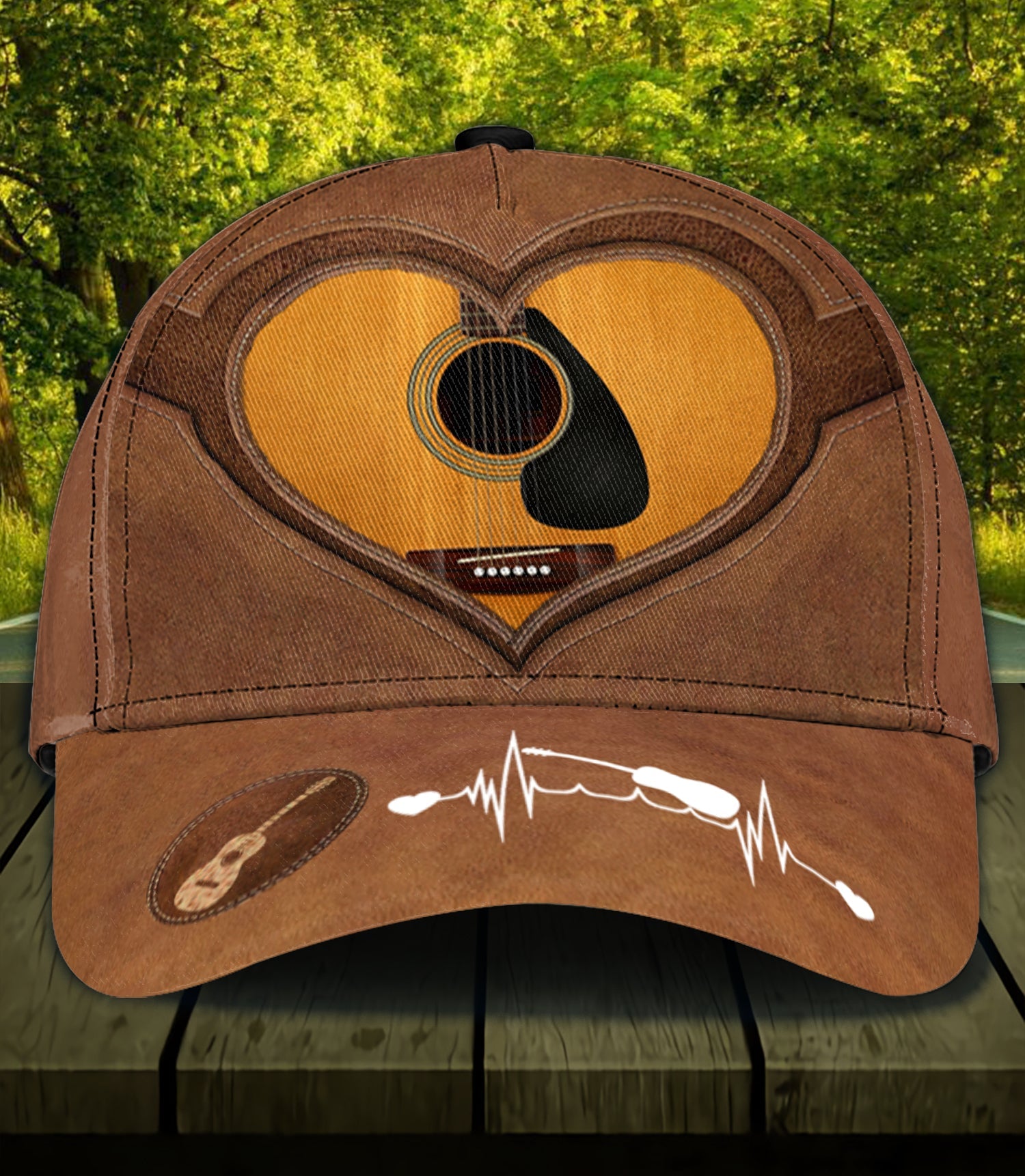 Personalized Guitar Classic Cap, Personalized Gift for Music Lovers, Guitar Lovers Trucker Hats Custom Hats Gifts For Men & Women
