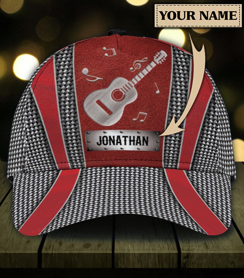 Personalized Guitar Classic Cap, Personalized Gift for Music Lovers, Guitar Lovers Trucker Hats Custom Hats Gifts For Men & Women