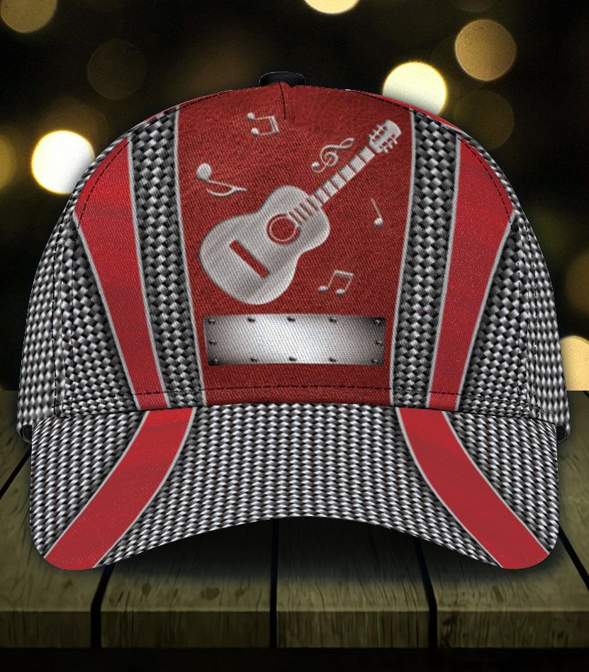 Personalized Guitar Classic Cap, Personalized Gift for Music Lovers, Guitar Lovers Trucker Hats Custom Hats Gifts For Men & Women