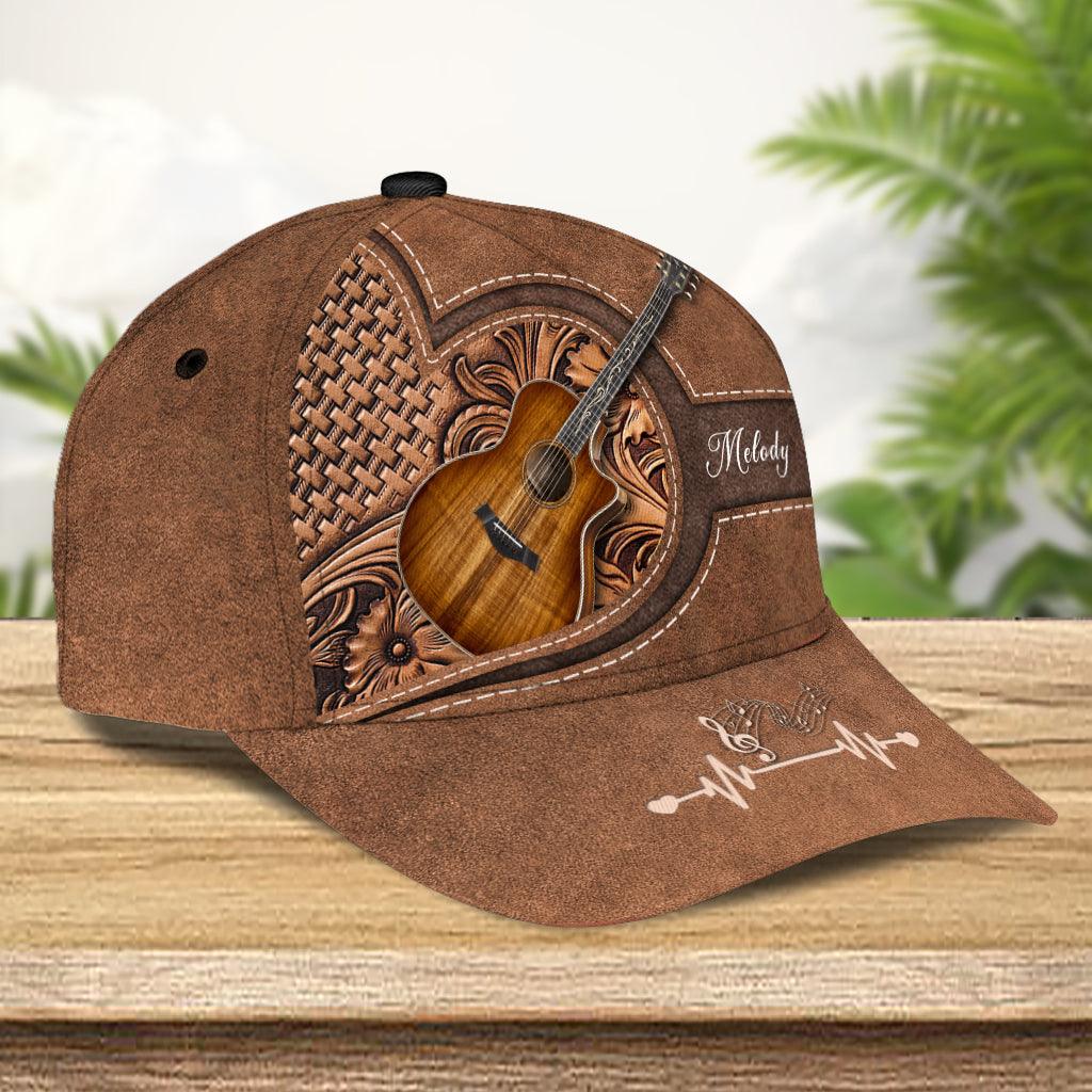 Personalized Guitar Classic Cap, Personalized Gift for Music Lovers, Guitar Lovers Trucker Hats Custom Hats Gifts For Men & Women