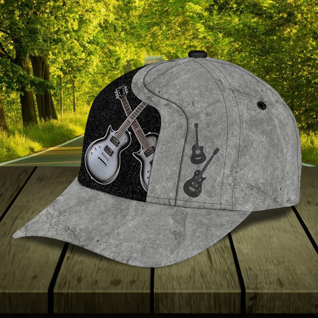 Personalized Guitar Classic Cap, Personalized Gift for Music Lovers, Guitar Lovers Trucker Hats Custom Hats Gifts For Men & Women
