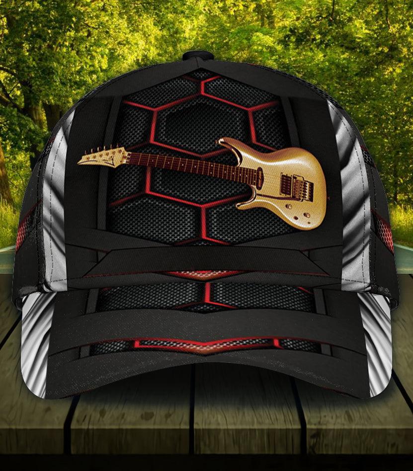 Personalized Guitar Classic Cap, Personalized Gift for Music Lovers, Guitar Lovers Trucker Hats Custom Hats Gifts For Men & Women