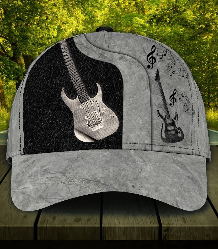 Personalized Guitar Classic Cap, Personalized Gift for Music Lovers, Guitar Lovers Trucker Hats Custom Hats Gifts For Men & Women