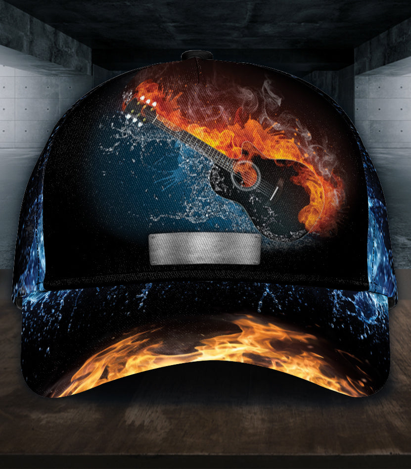 Personalized Guitar Classic Cap, Personalized Gift for Music Lovers, Guitar Lovers Trucker Hats Custom Hats Gifts For Men & Women