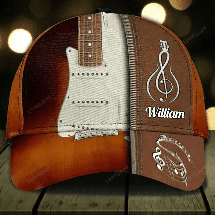Personalized Guitar Hat for Him, Guitar 3D Baseball Cap for Boyfriend's Birthday, Guitar Club Accessories for Him Trucker Hats Custom Hats Gifts For Men & Women