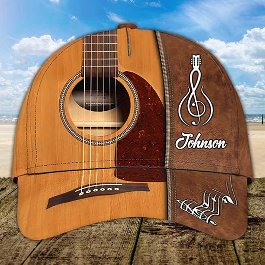 Personalized Guitar Hat for Him, Guitar 3D Baseball Cap for Boyfriend's Birthday, Guitar Club Accessories for Him Trucker Hats Custom Hats Gifts For Men & Women