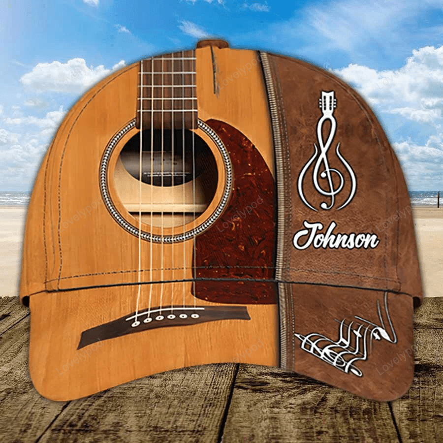 Personalized Guitar Hat for Him, Guitar 3D Baseball Cap for Boyfriend's Birthday, Guitar Club Accessories for Him Trucker Hats Custom Hats Gifts For Men & Women