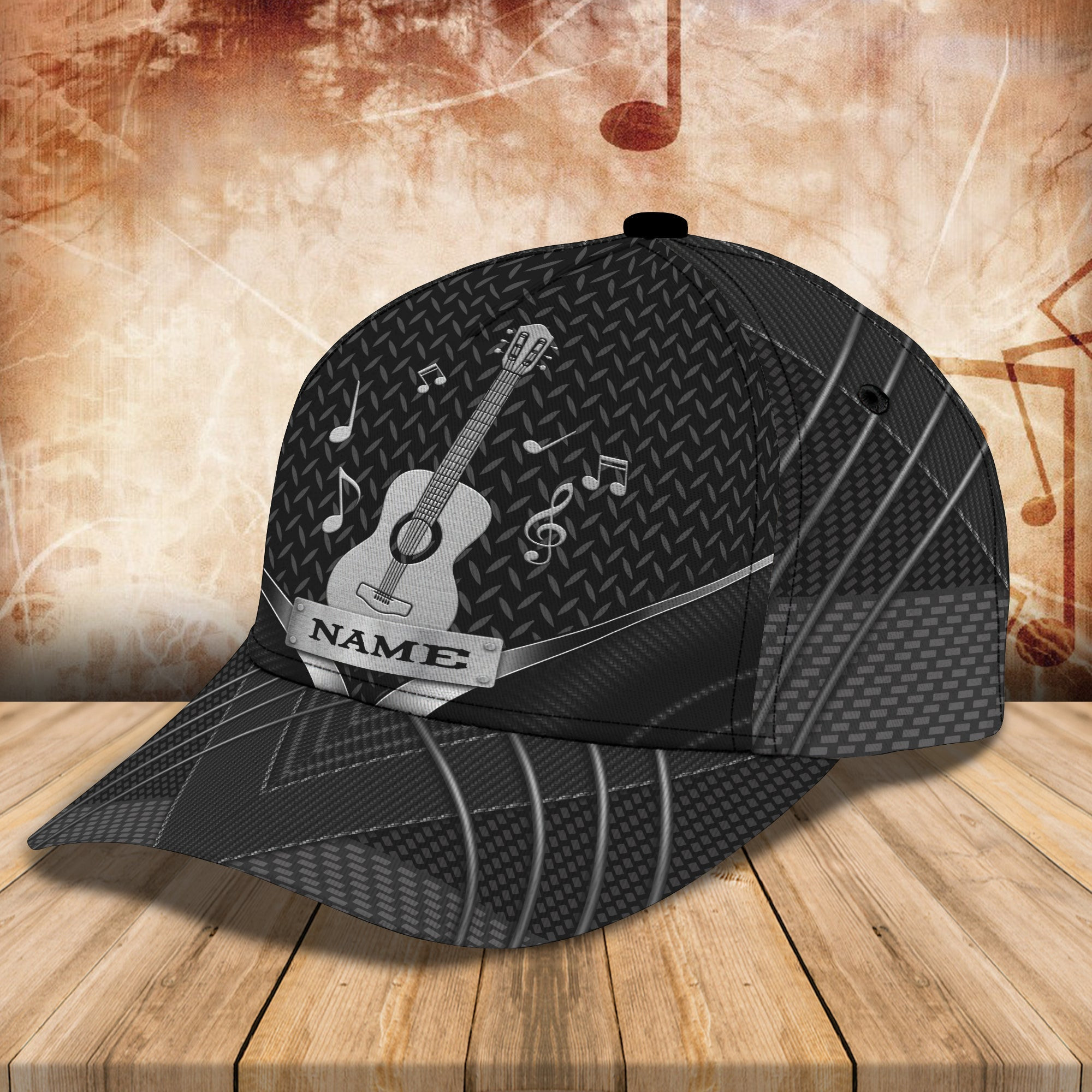 Personalized Guitar Name Cap Trucker Hats Custom Hats Gifts For Men & Women