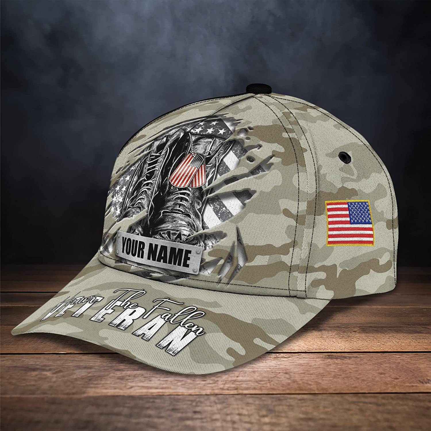 Personalized Hat 3D Veteran, Honor The Fallen Veteran 3D Cap, Gift For Veteran Trucker Hats Custom Hats Gifts For Men & Women