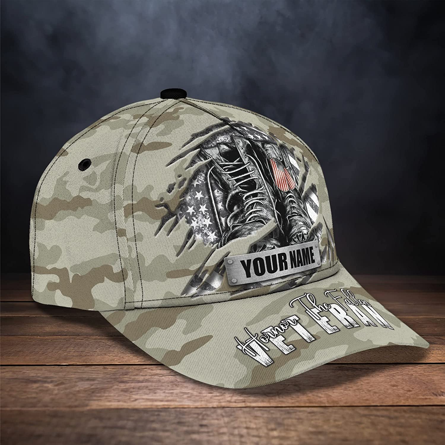 Personalized Hat 3D Veteran, Honor The Fallen Veteran 3D Cap, Gift For Veteran Trucker Hats Custom Hats Gifts For Men & Women