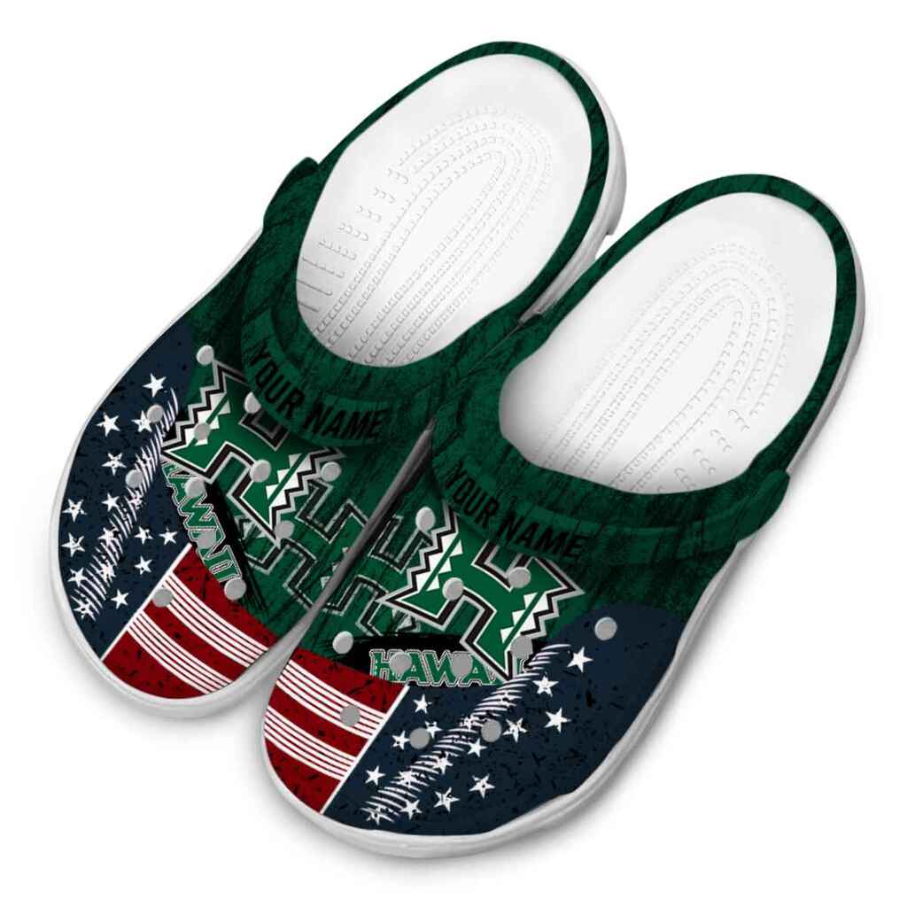 Personalized Hawaii Rainbow Warriors Star-Spangled Side Pattern ClogTVC1801720 - Image 4