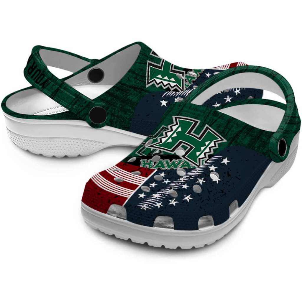 Personalized Hawaii Rainbow Warriors Star-Spangled Side Pattern ClogTVC1801720 - Image 3