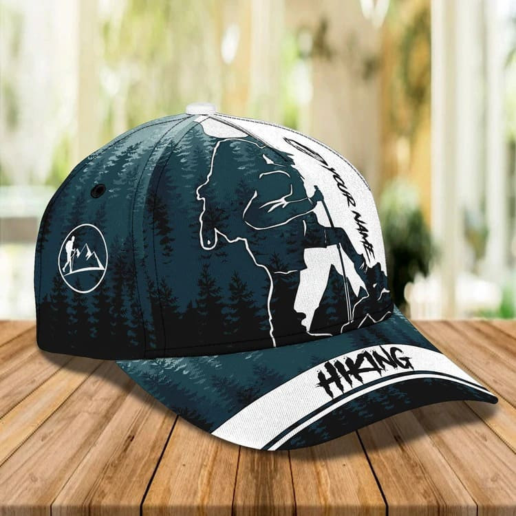 Personalized Hiking 3D Cap for Boy, Forest Pattern Hiking Hat for Boyfriend Birthday Trucker Hats Custom Hats Gifts For Men & Women