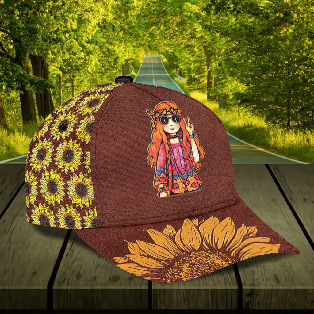 Personalized Hippie Classic Cap, Personalized Gift for Hippie Life, Hippie Lovers Trucker Hats Custom Hats Gifts For Men & Women