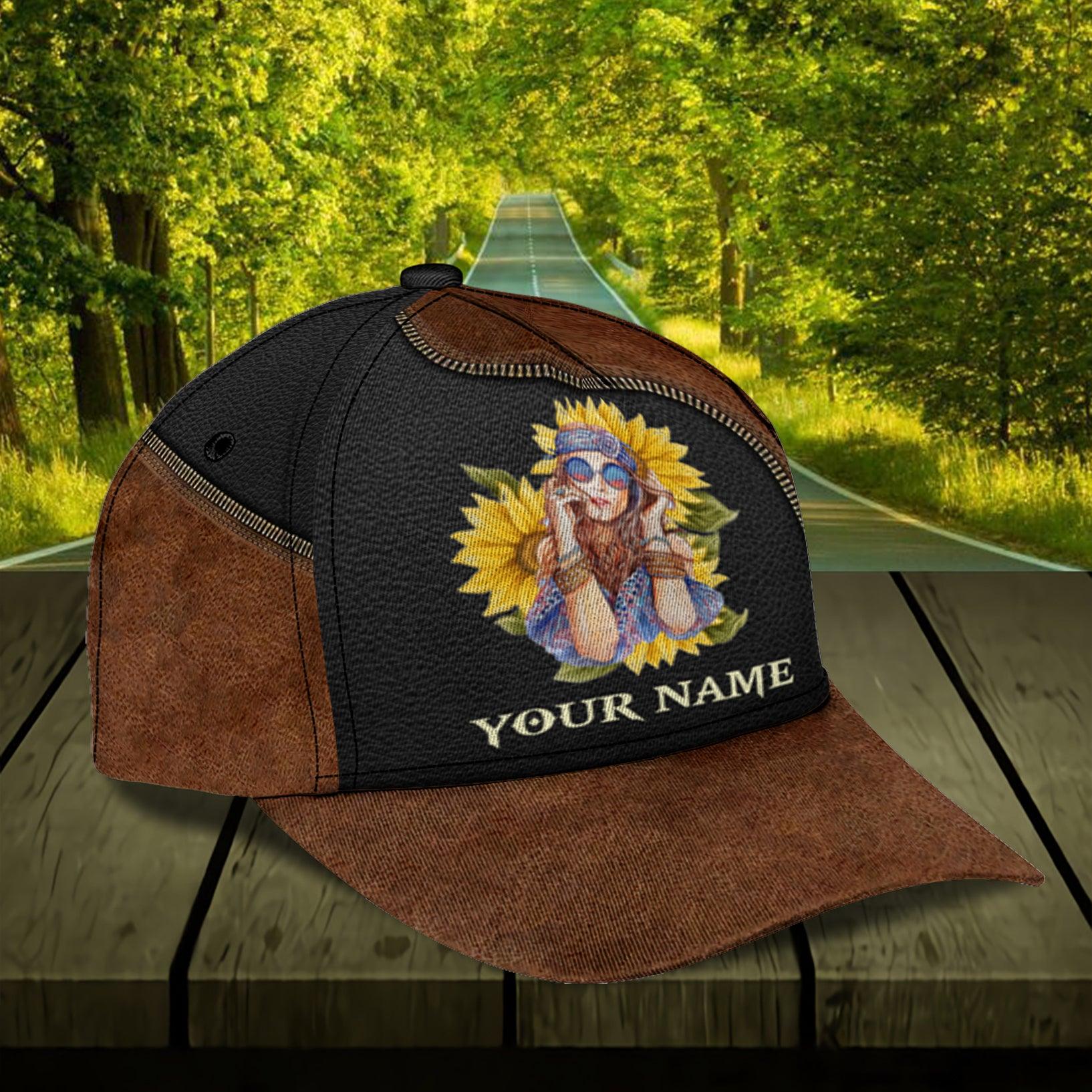 Personalized Hippie Classic Cap, Personalized Gift for Hippie Life, Hippie Lovers Trucker Hats Custom Hats Gifts For Men & Women