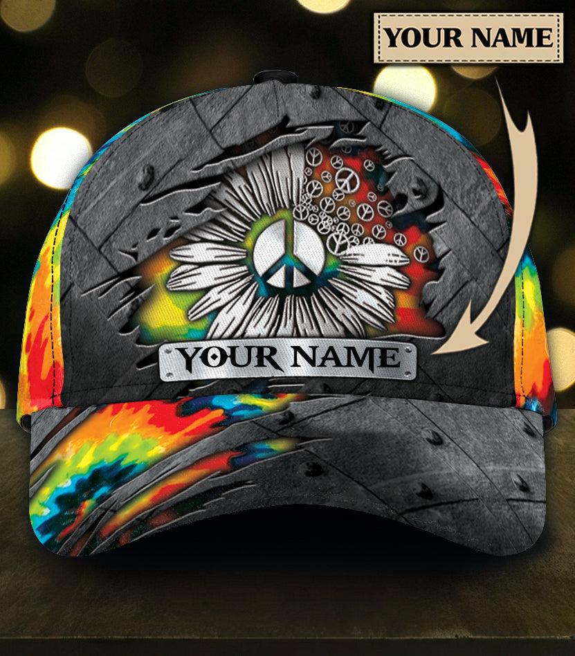 Personalized Hippie Classic Cap, Personalized Gift for Hippie Life, Hippie Lovers Trucker Hats Custom Hats Gifts For Men & Women