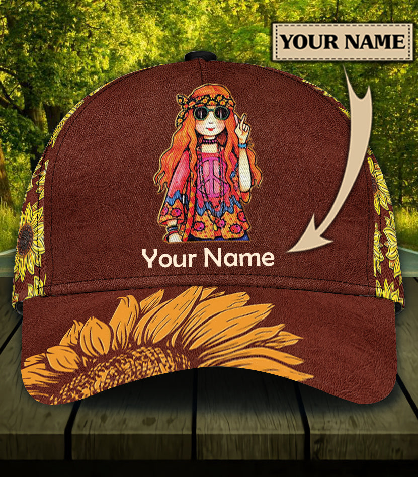 Personalized Hippie Classic Cap, Personalized Gift for Hippie Life, Hippie Lovers Trucker Hats Custom Hats Gifts For Men & Women